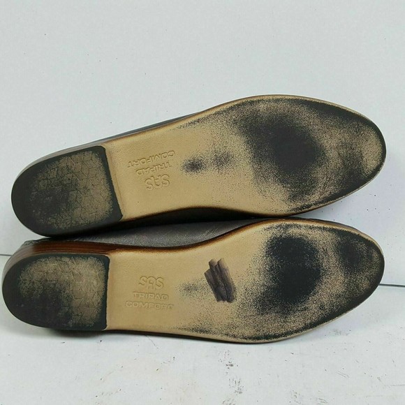 SAS Penny Loafers Womens Size 7.5 S Wink Pewter Leather Shoes - Picture 7 of 8